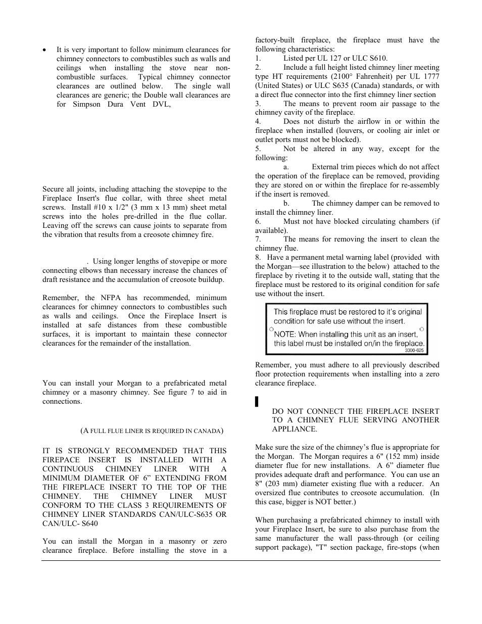 Installing a venting system, Connecting your wood fireplace insert, Onnecting | Ireplace, Nsert | Morgan & Company HEARTHSTONE 8470 User Manual | Page 11 / 29