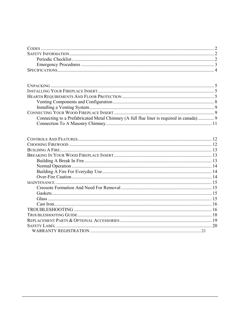 Morgan & Company HEARTHSTONE 8470 User Manual | Page 2 / 29
