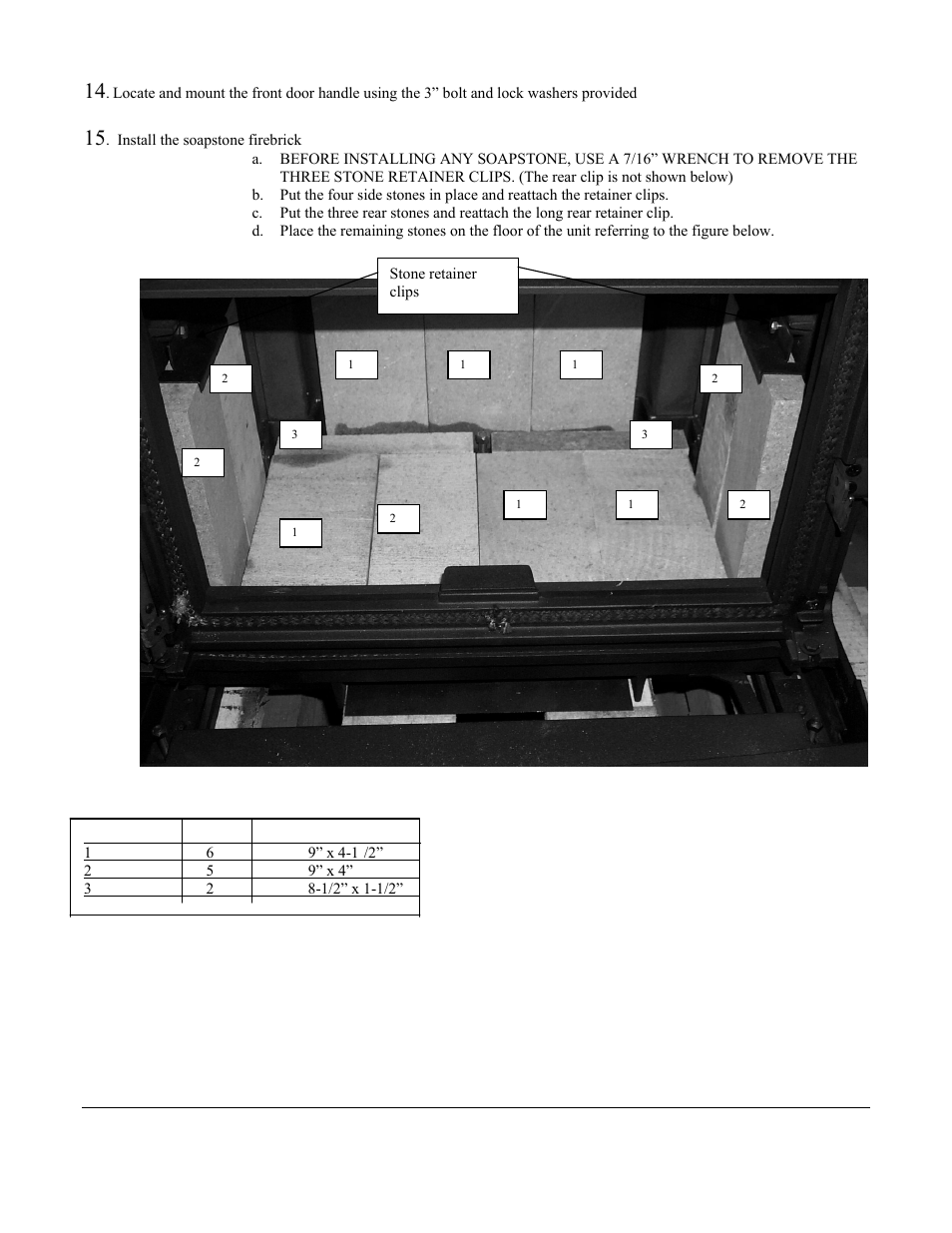 Reference# qty size | Morgan & Company HEARTHSTONE 8470 User Manual | Page 28 / 29