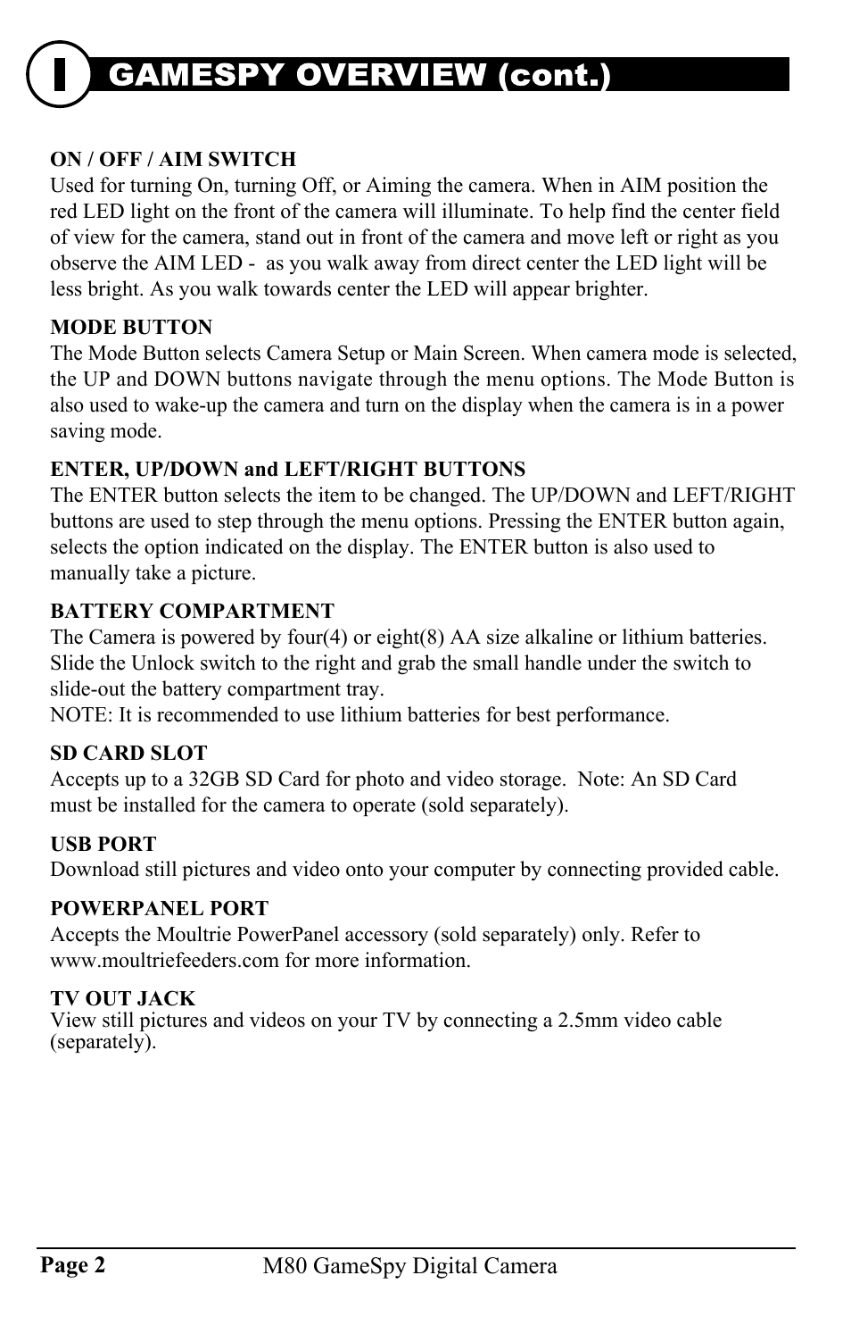 Plotstalker save file | Moultrie GAMESPY DIGITAL CAMERA M80 User Manual | Page 2 / 16