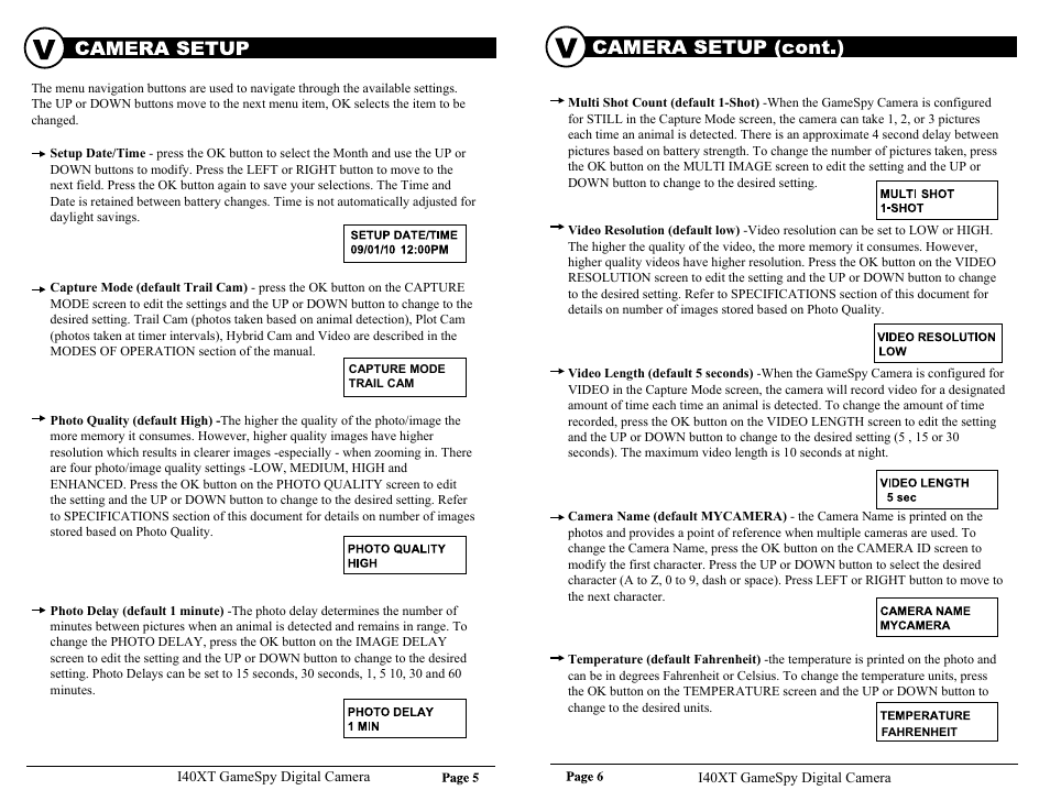 Moultrie GAMESPY I40XT User Manual | Page 3 / 6