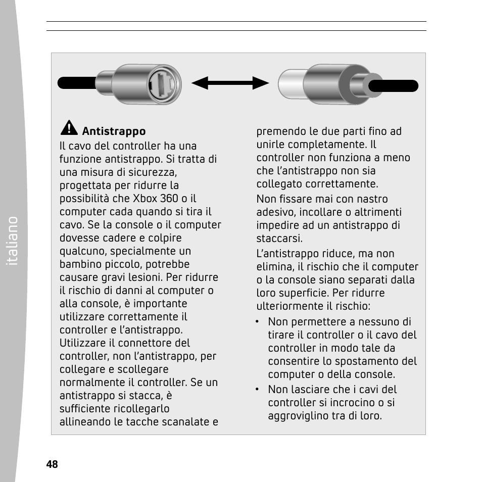 Ita lia no | XBOX 360 User Manual | Page 48 / 64