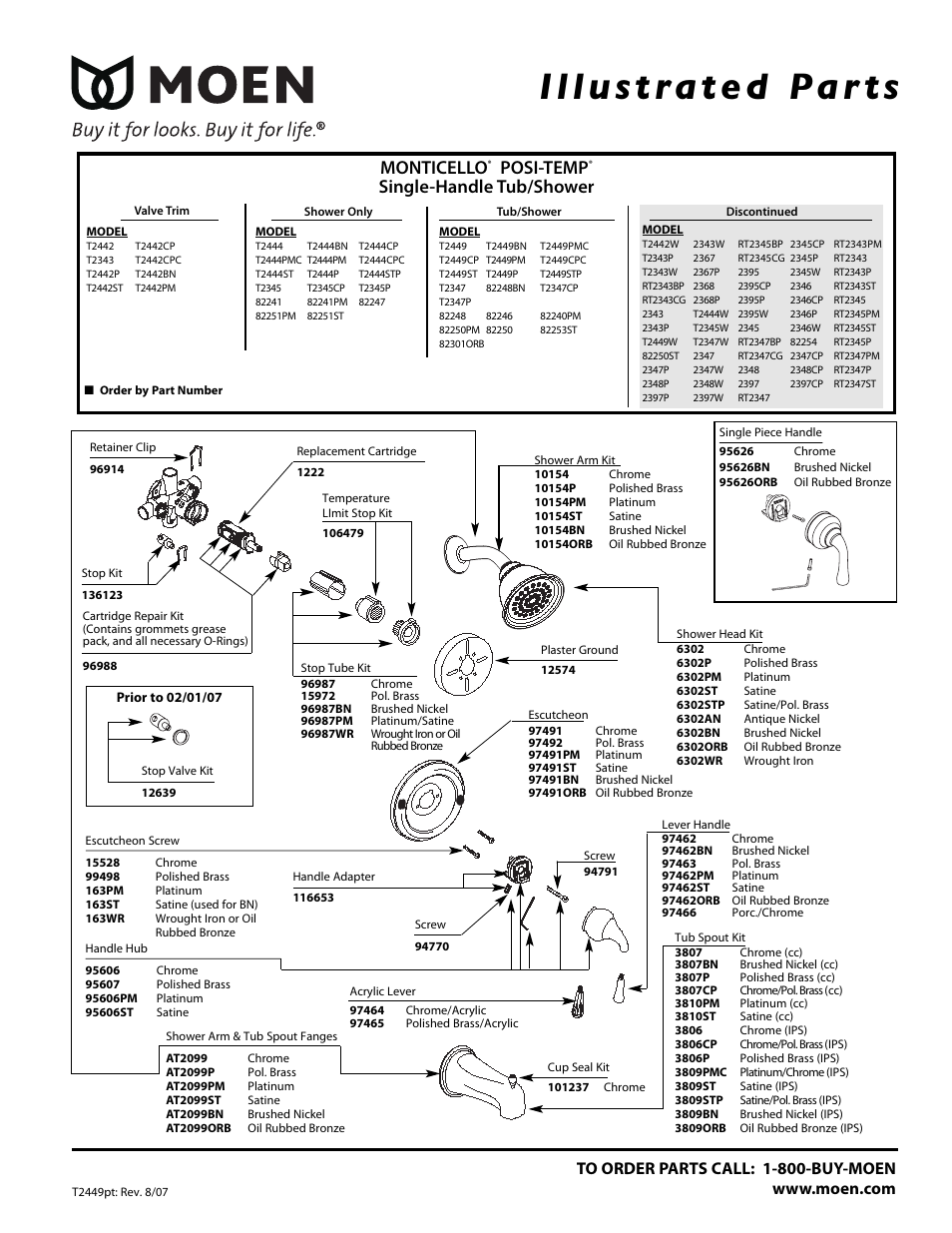 Moen 82248BN User Manual | 1 page