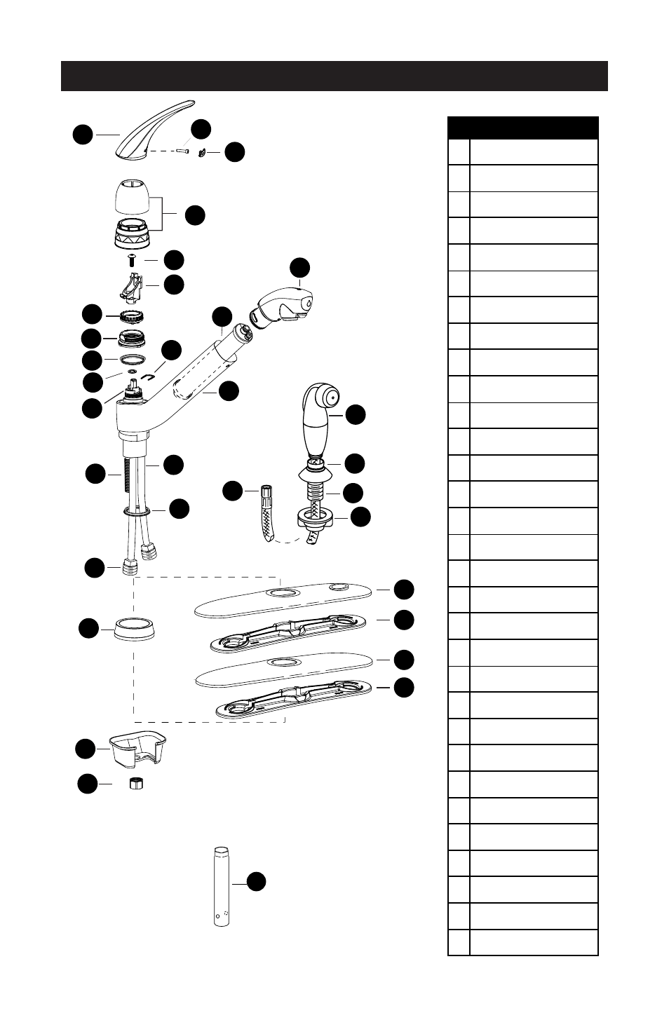 Parts description, Ins215a 4 | Moen 7025 User Manual | Page 28 / 46