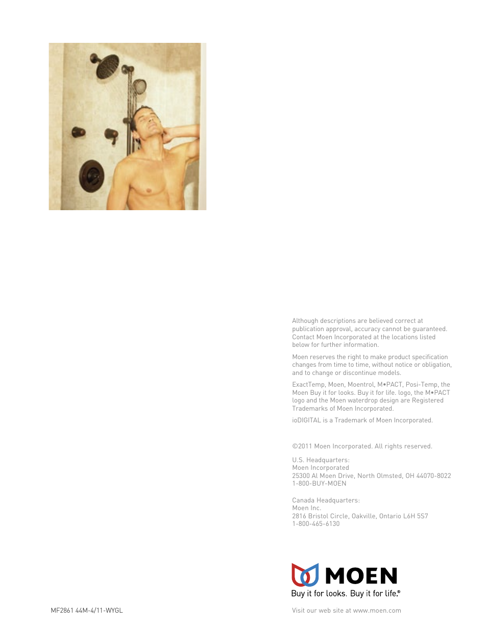Moen Vertical Spa MF2816 User Manual | Page 24 / 24