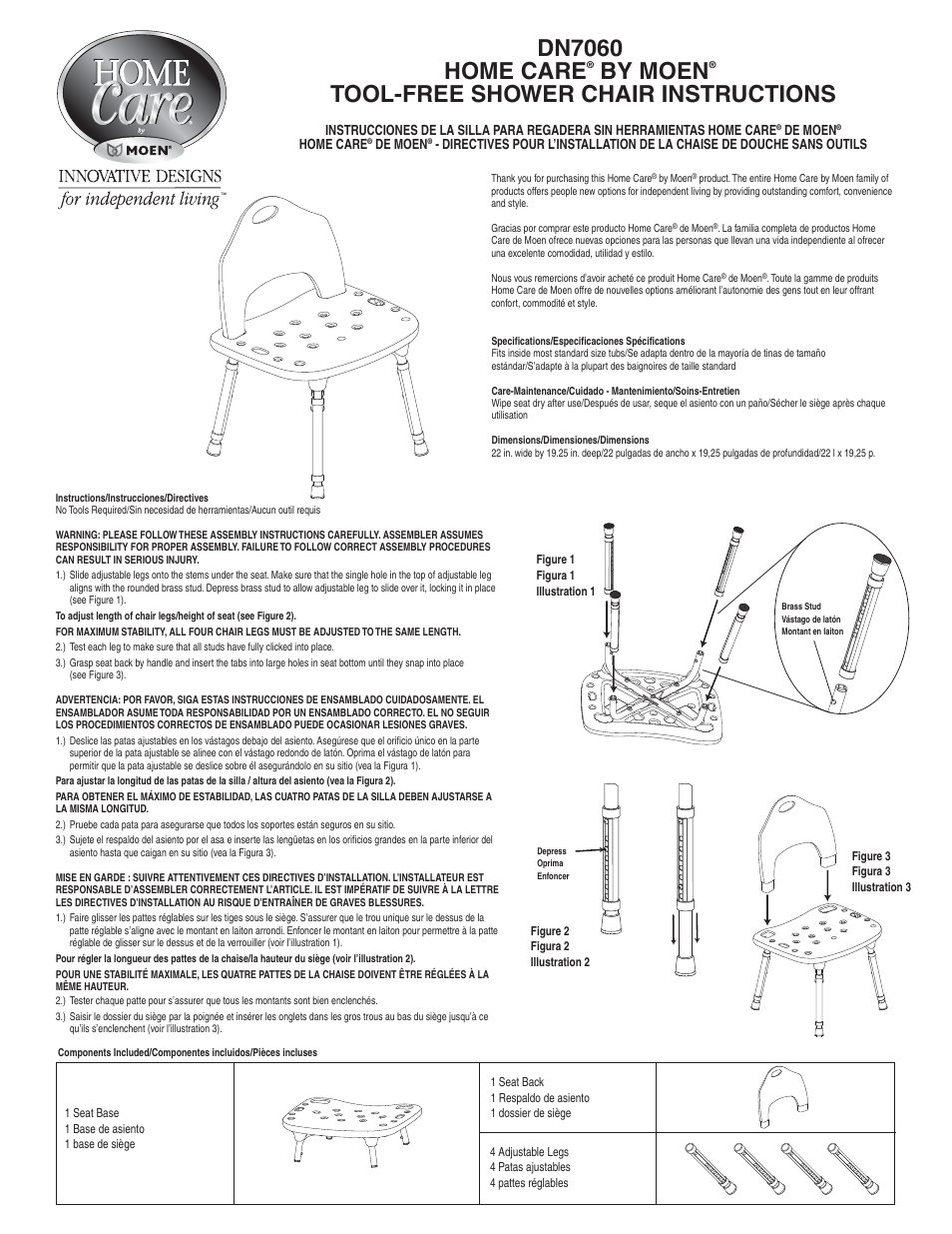 Moen DN7060 User Manual | 2 pages