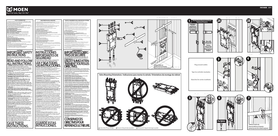 Save these instructions, Pex option, Pq r | Bc d, Hb d | Moen INS1663E - 3/11 User Manual | Page 3 / 6
