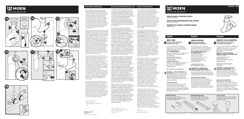 Gj p, Nd q | Moen series 84000 User Manual | Page 6 / 6