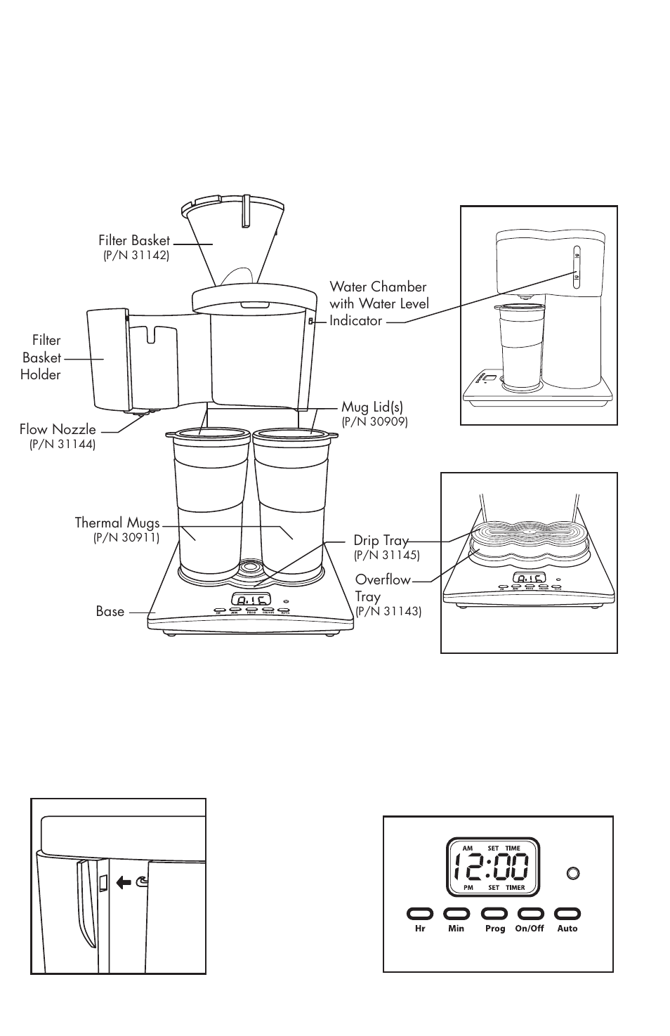 Parts identification, Your product may vary slightly from illustration | Melitta ME2TMDS User Manual | Page 6 / 12