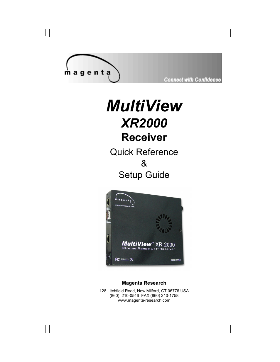 Magenta MULTIVIEW XR2000 User Manual | 24 pages