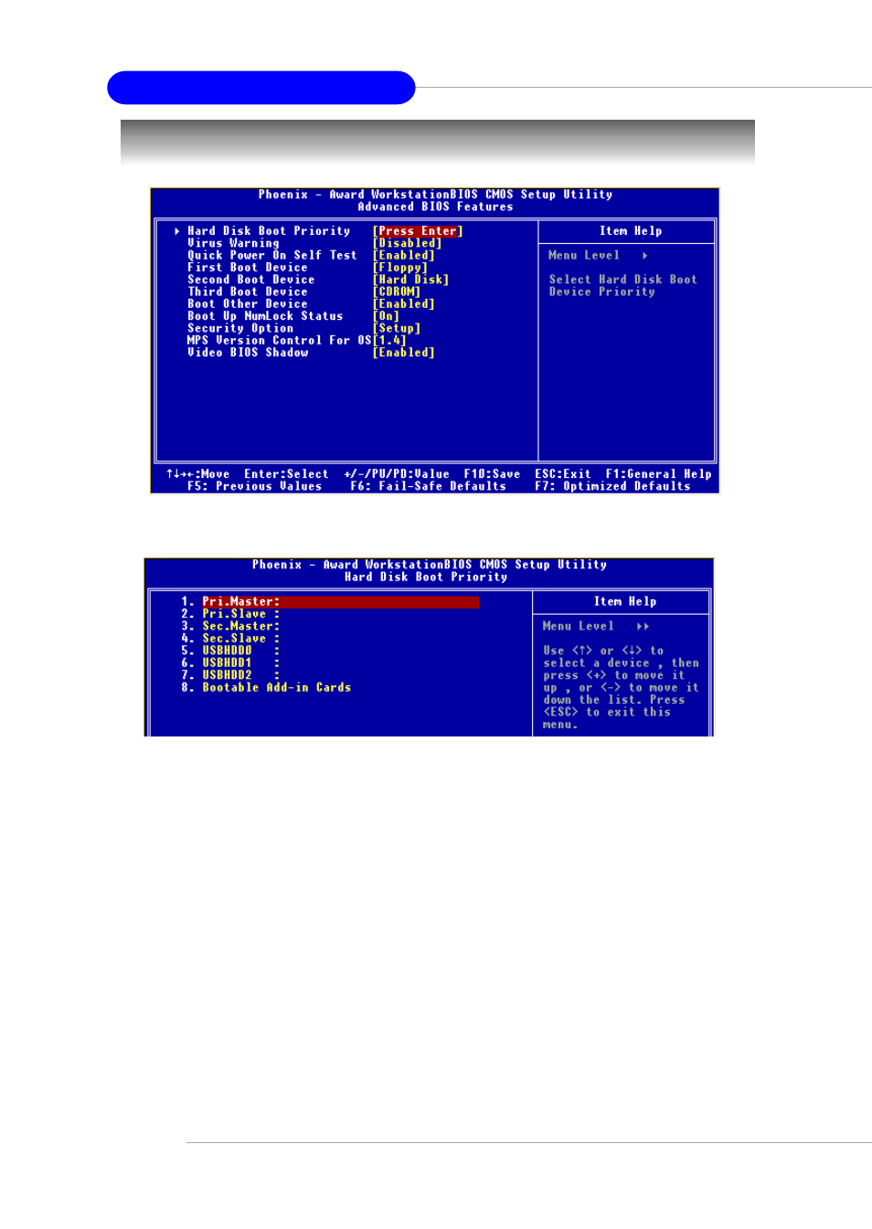 Advanced bios features | Micro Star  Computer MS- 9130 v1.x User Manual | Page 44 / 82