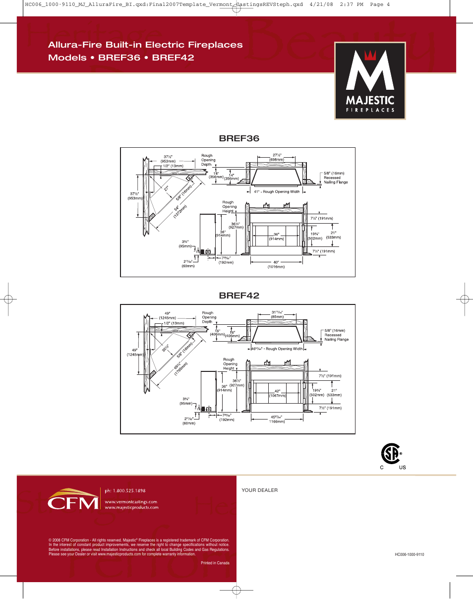 Bref36 bref42 | Majestic BREF42 User Manual | Page 4 / 4