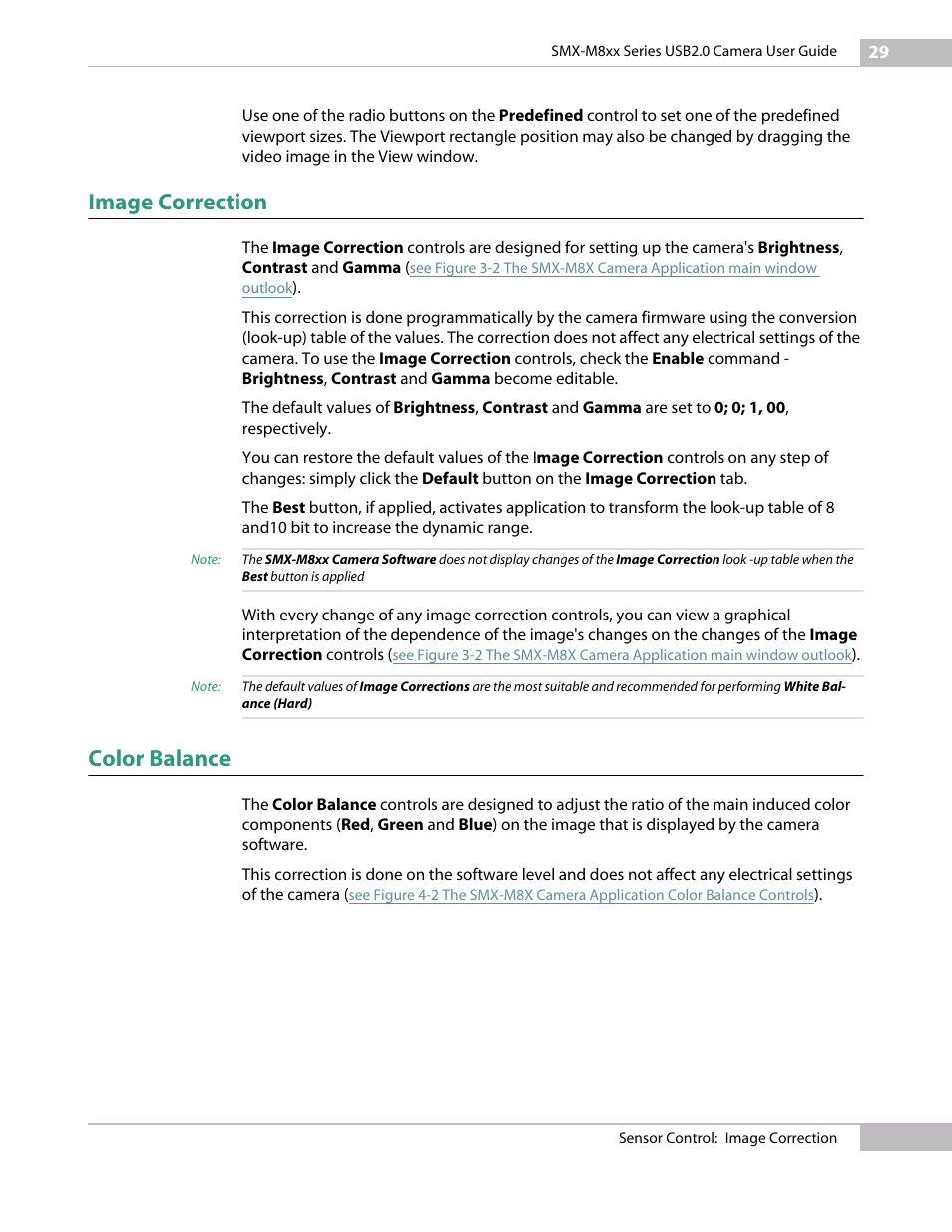 Image correction, Color balance | Micron Technology USB Camera User Manual | Page 33 / 90
