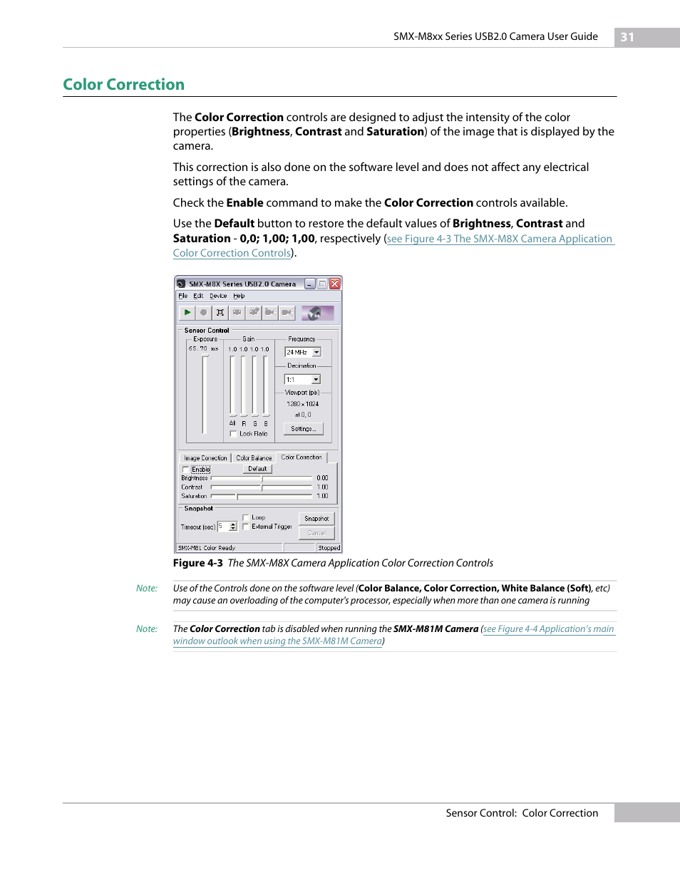 Color correction | Micron Technology USB Camera User Manual | Page 35 / 90