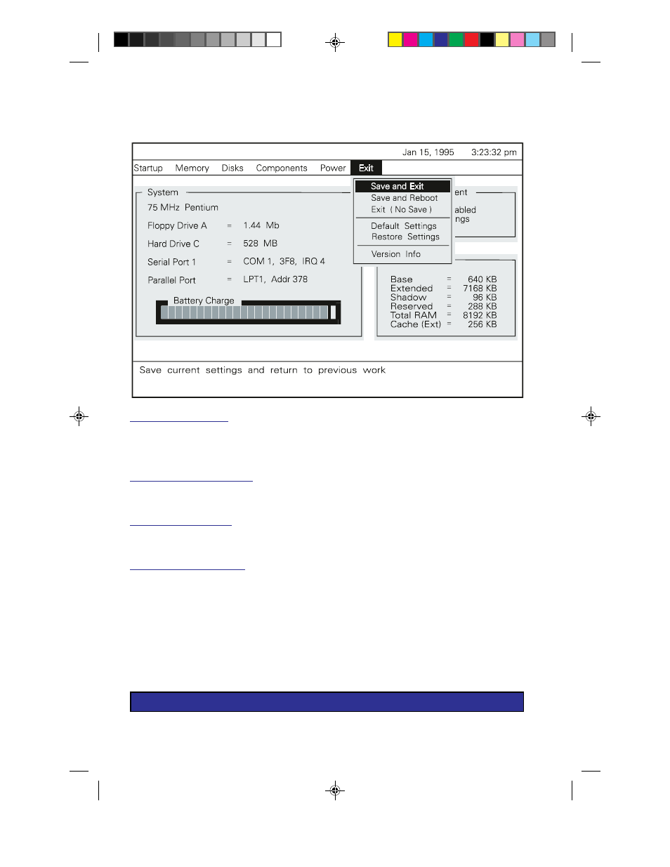 Exit | Micron Technology MERIDIAN 850 User Manual | Page 66 / 82