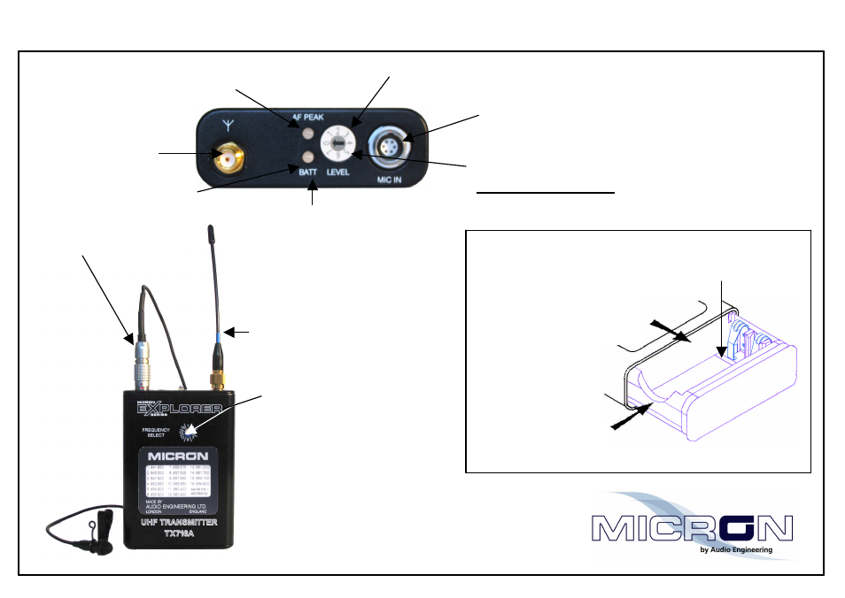 Micron Technology POCKET TRANSMITTER TX716A User Manual | 1 page
