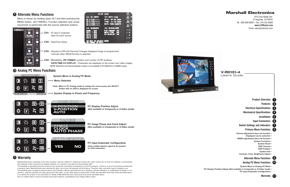 Marshall electronic V-RD151-4 User Manual | 4 pages