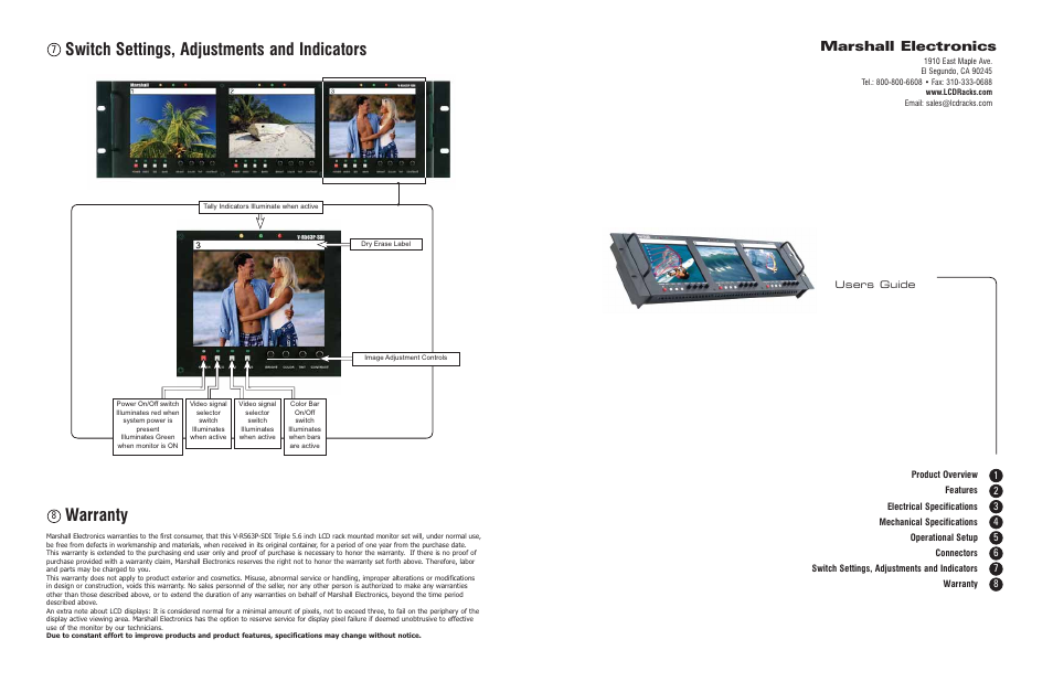 Marshall electronic V-R563P-SDI User Manual | 2 pages
