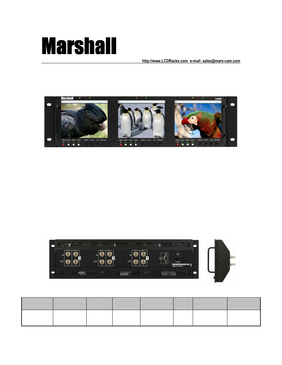 Marshall electronic FASTSTORTM 2 6-00518-02 User Manual | 2 pages