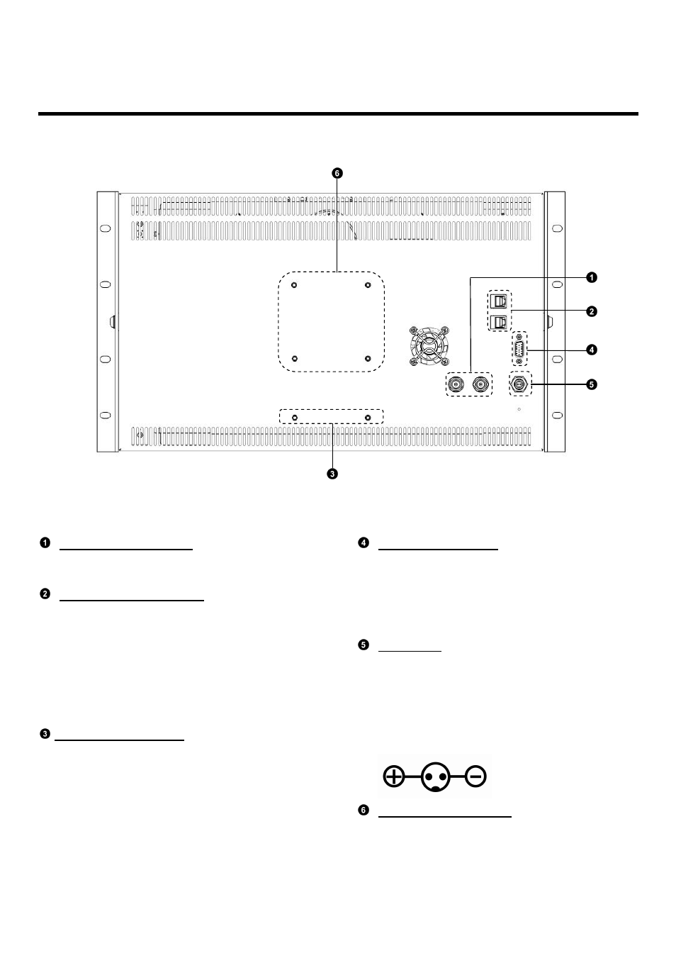 Rear panel features | Marshall electronic V-R171X-IMD-HDSDI User Manual | Page 6 / 28