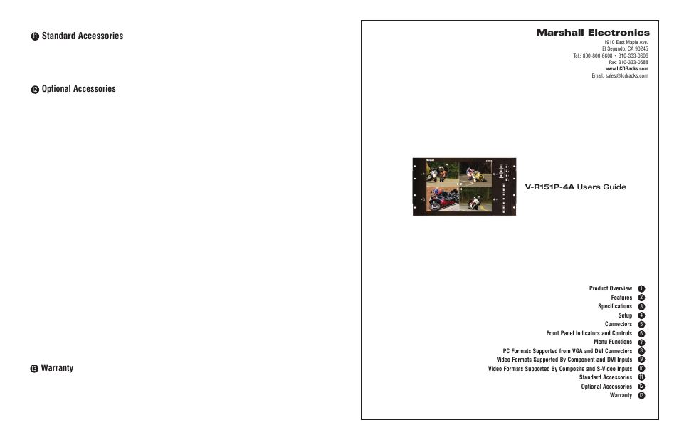 Marshall electronic V-R151P-4A User Manual | 4 pages