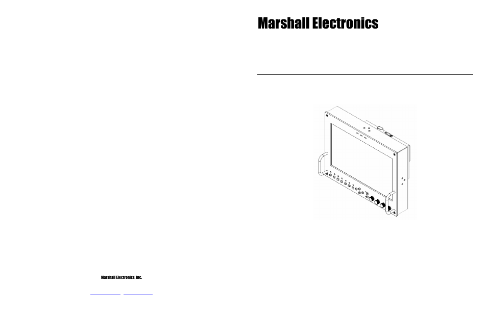 Marshall electronic V-R901DP-AFHD User Manual | 10 pages