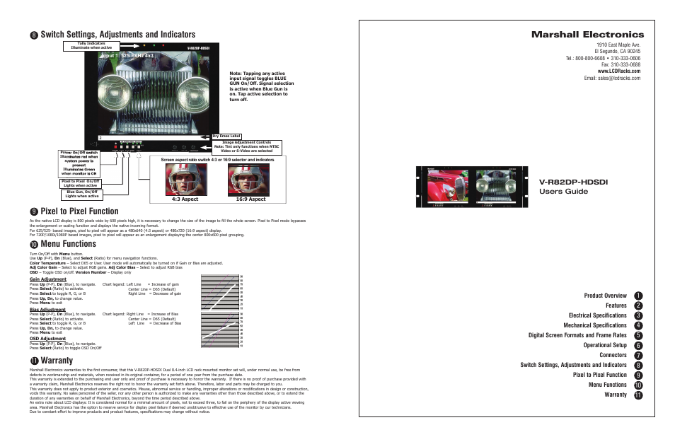 Marshall electronic V-R82DP-HDSDI User Manual | 2 pages