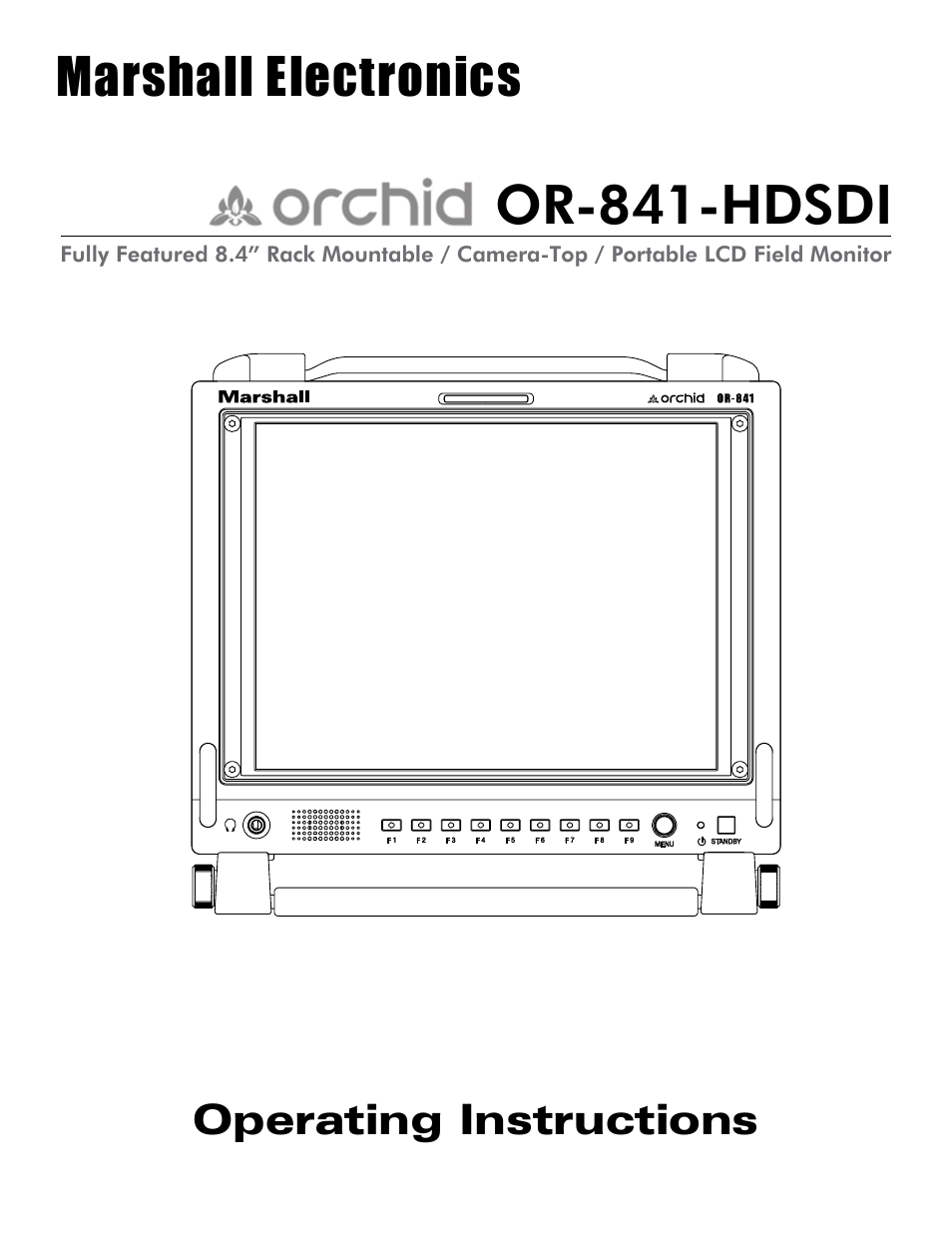 Marshall electronic ORCHID OR-841-HDSDI User Manual | 24 pages