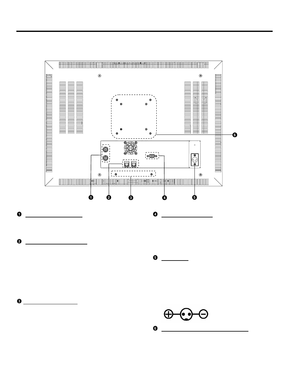 Rear panel features | Marshall electronic V-R231-IMD-HDSDI User Manual | Page 6 / 23