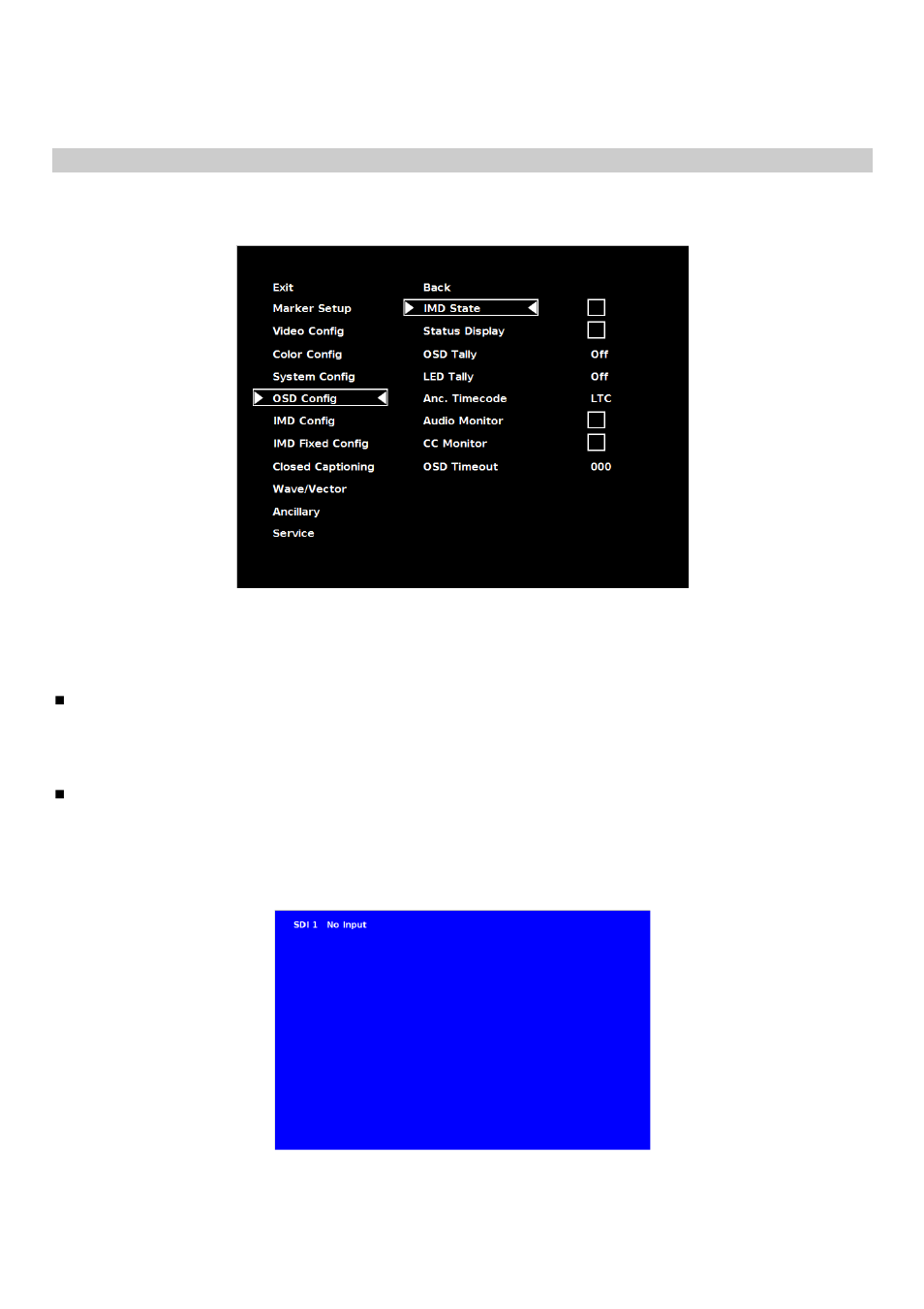 Osd config submenu | Marshall electronic V-R241-DLW User Manual | Page 20 / 36