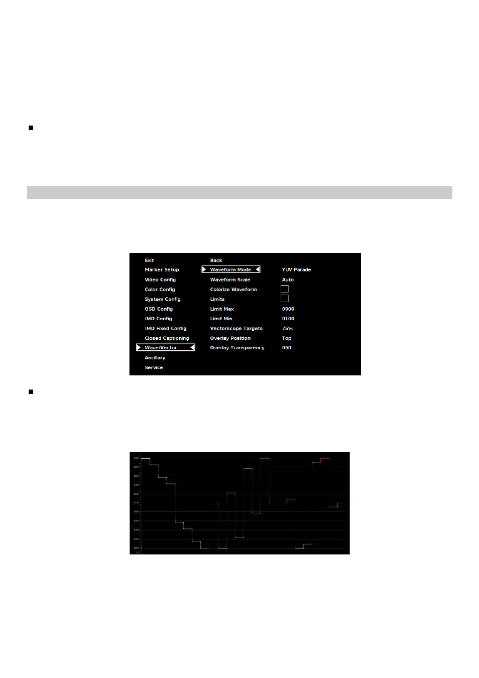Wave/vector submenu | Marshall electronic V-R241-DLW User Manual | Page 27 / 36