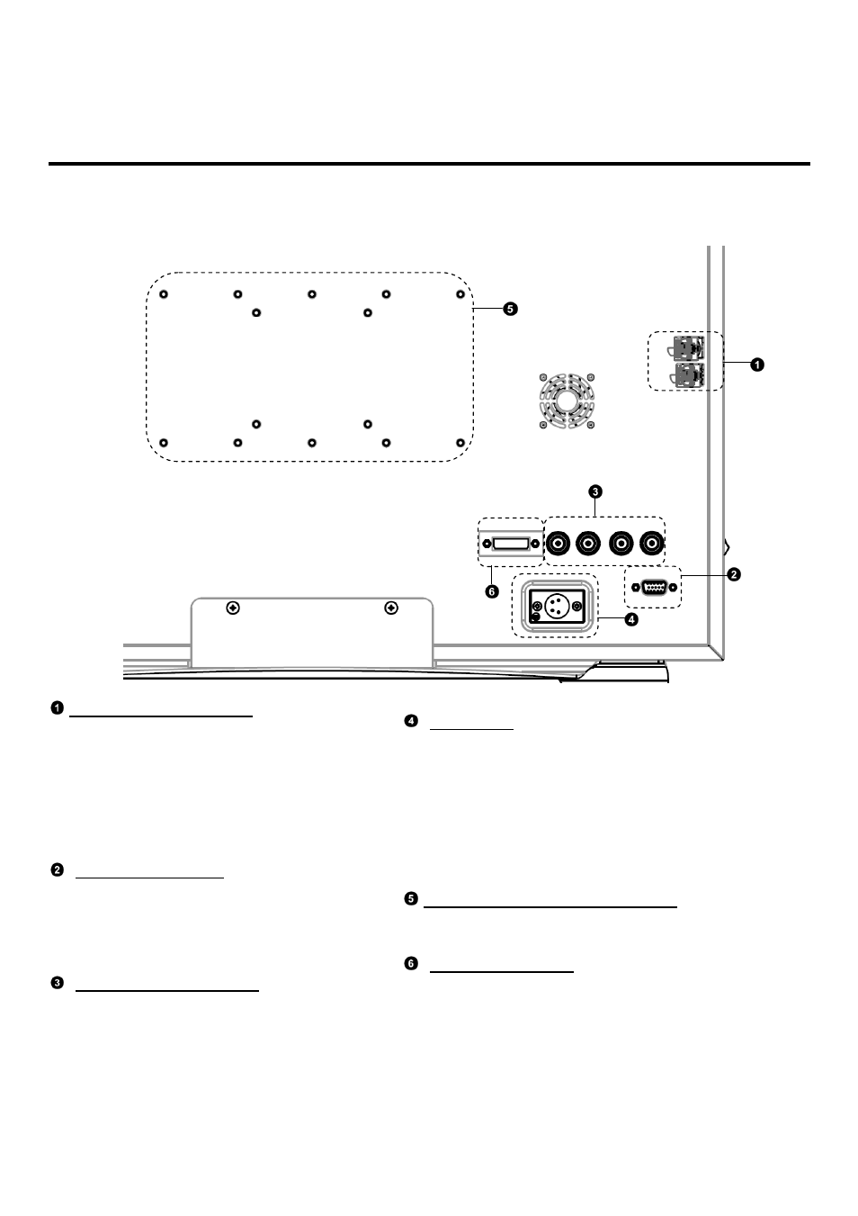 Rear panel features | Marshall electronic V-R241-DLW User Manual | Page 7 / 36