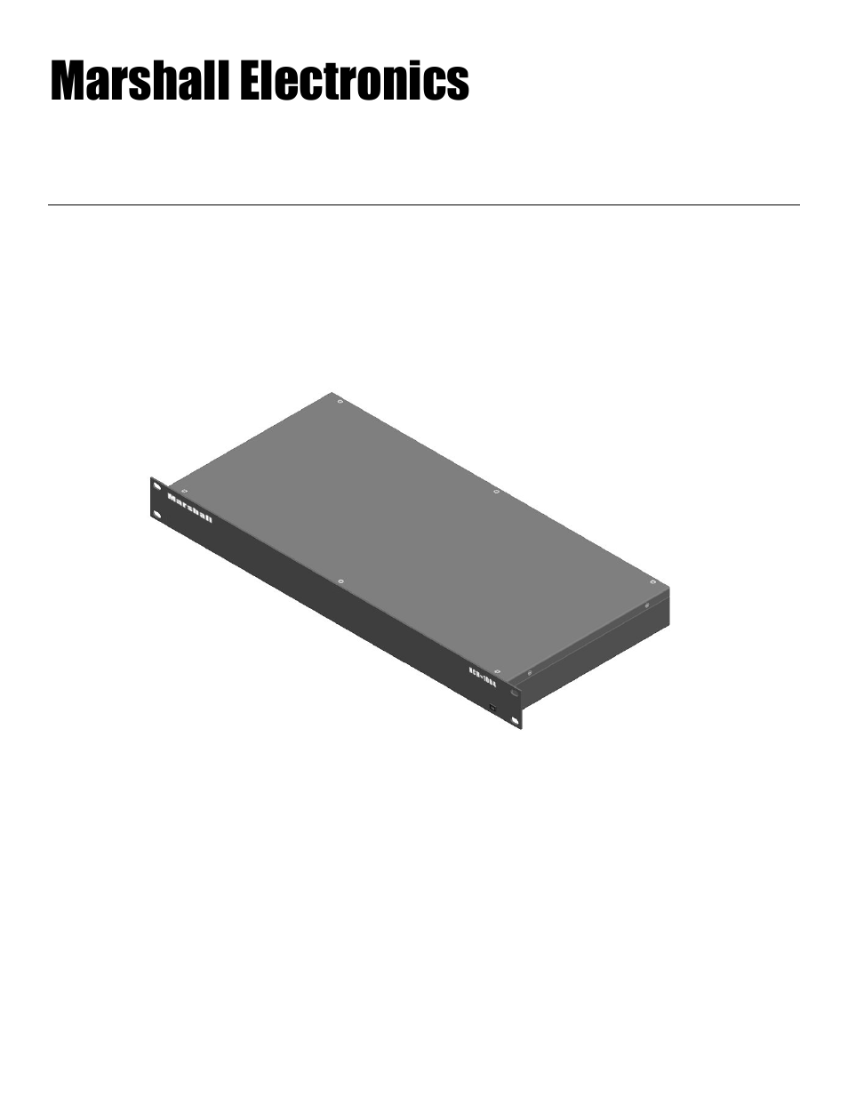 Marshall electronic Network Control Box for IMD Monitors NCB-1004 User Manual | 24 pages