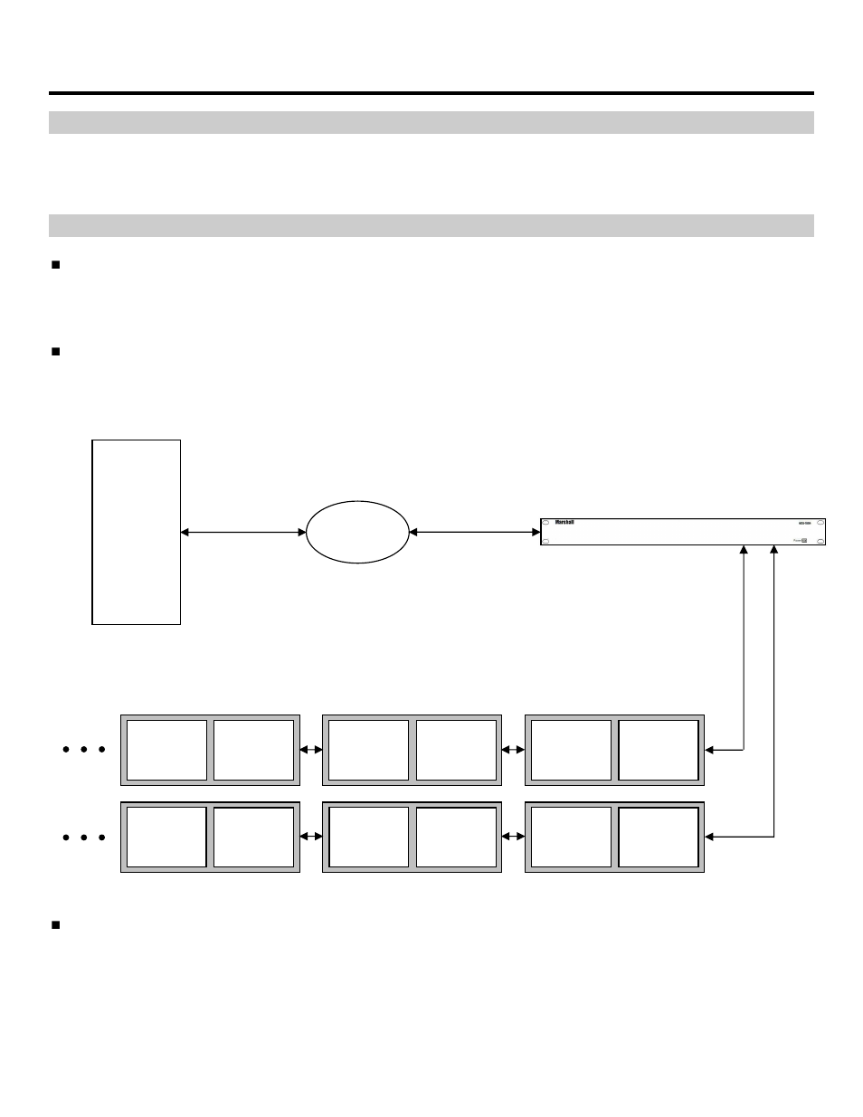System configuration, Overview, Basic remote control of imd monitors | Wiring diagram, Monitor configuration | Marshall electronic Network Control Box for IMD Monitors NCB-1004 User Manual | Page 13 / 24