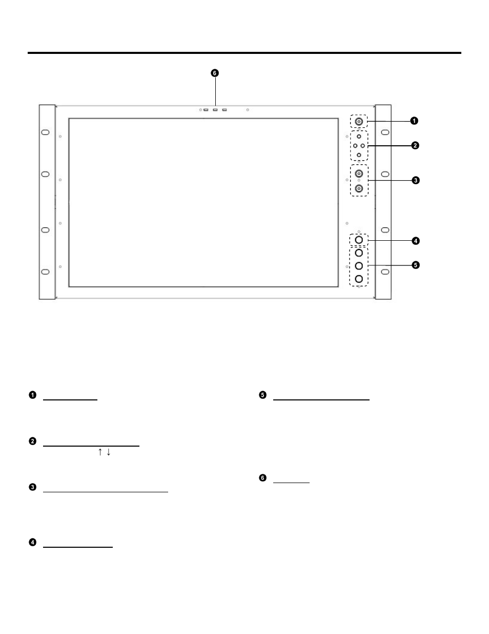 Top and front panel features | Marshall electronic V-R171-IMD-HDSDI User Manual | Page 6 / 24