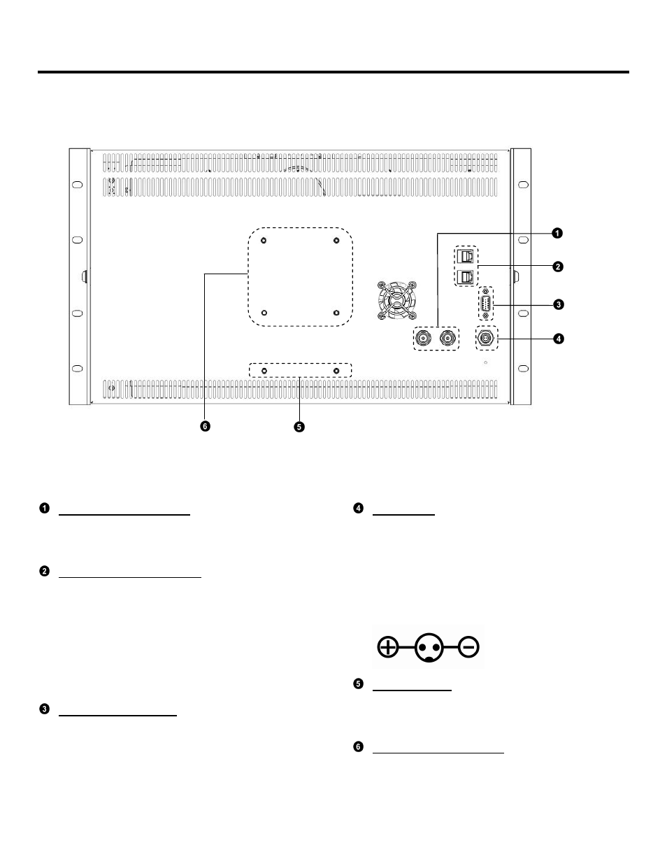 Rear panel features | Marshall electronic V-R171-IMD-HDSDI User Manual | Page 7 / 24