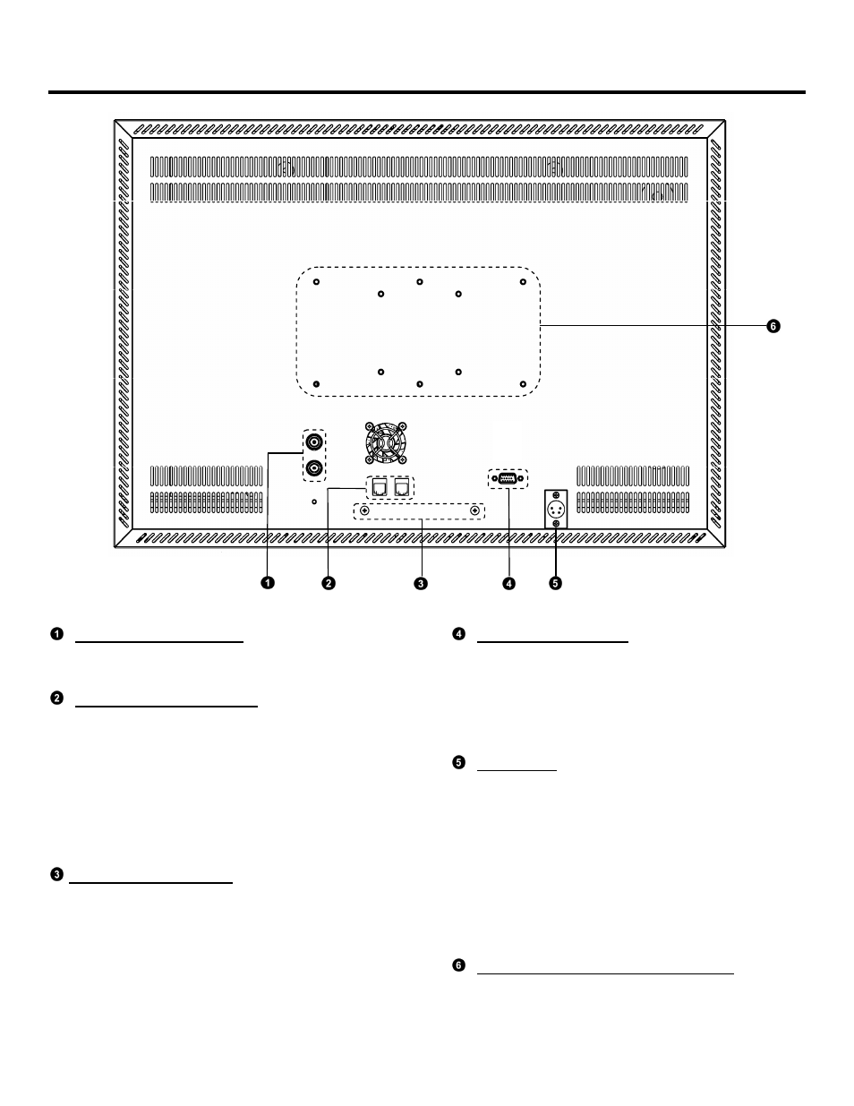 Rear panel features | Marshall electronic V-R261-IMD-HDSDI User Manual | Page 6 / 28