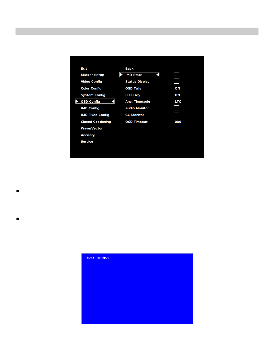 Osd config submenu | Marshall electronic V-R261-DLW User Manual | Page 20 / 36