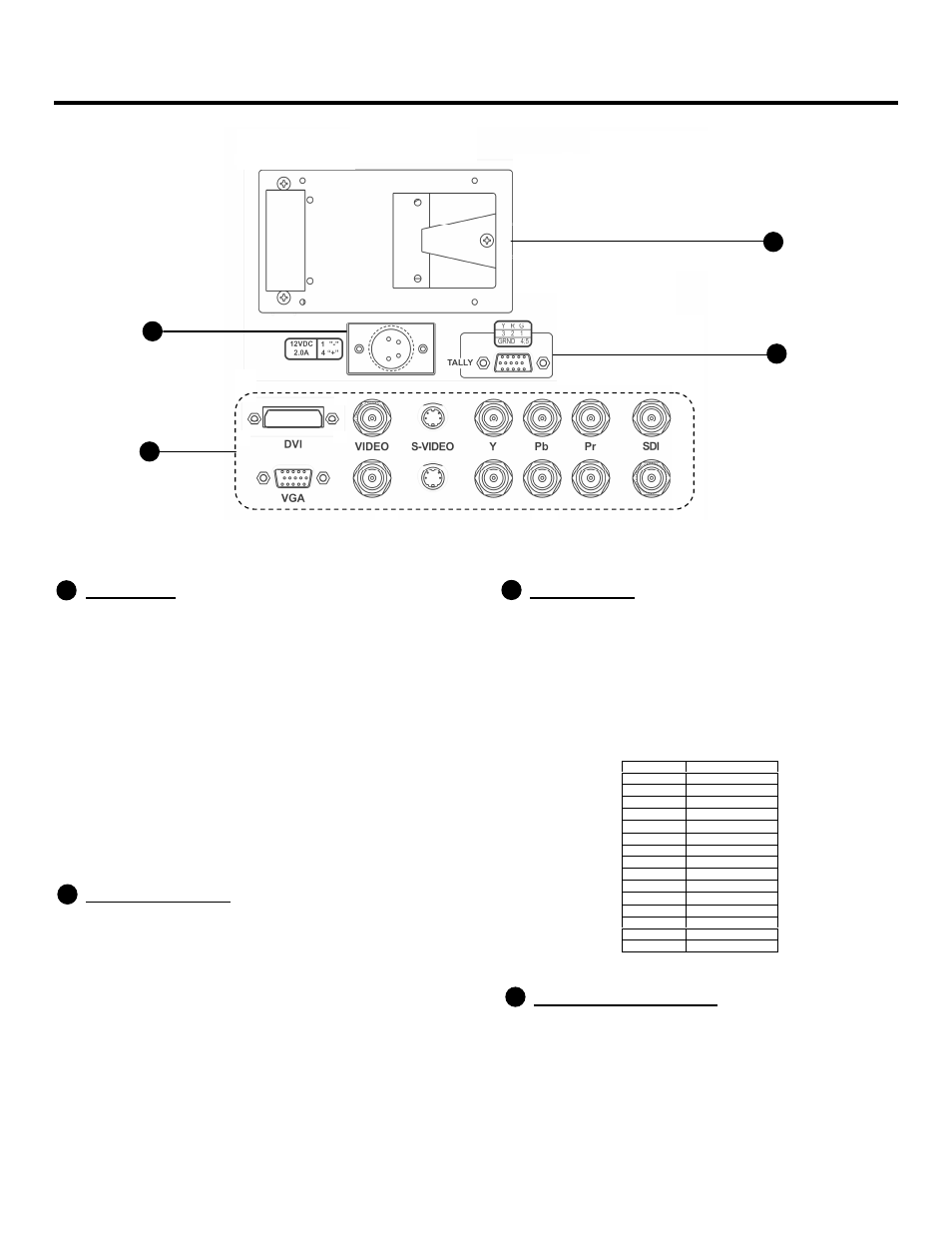 Rear panel features | Marshall electronic V-R1041DP-AFHD User Manual | Page 7 / 20