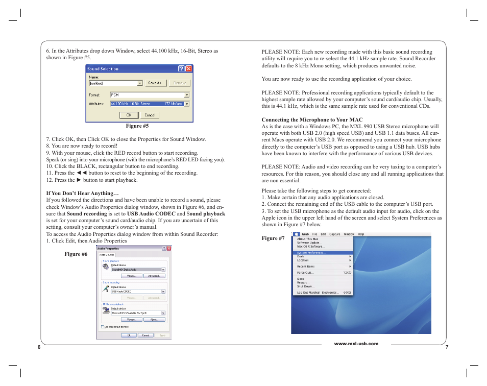 MXL 990 USB Stereo User Manual | Page 6 / 6