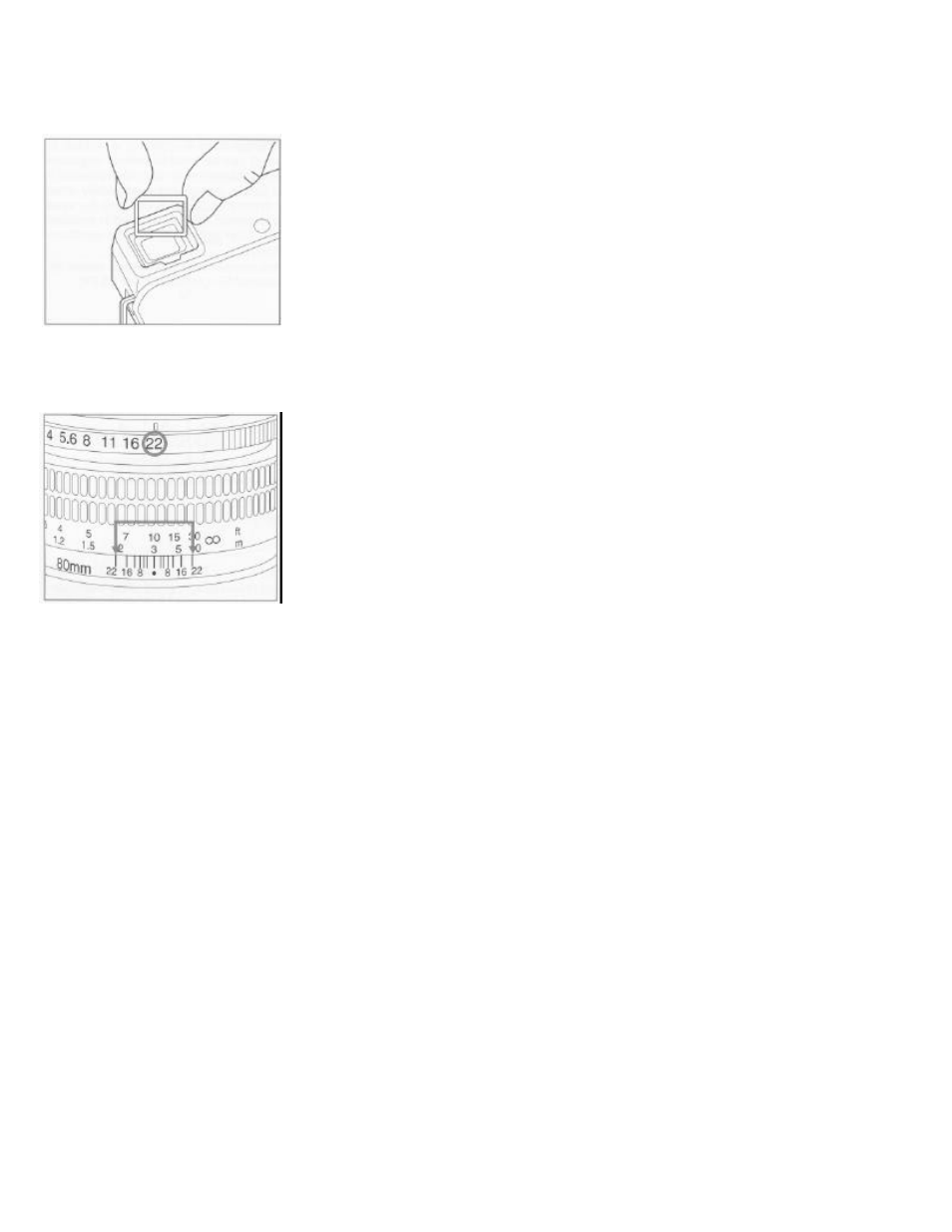 Diopter correction lenses, Depth-of-field | Mamiya 7 II User Manual | Page 36 / 45