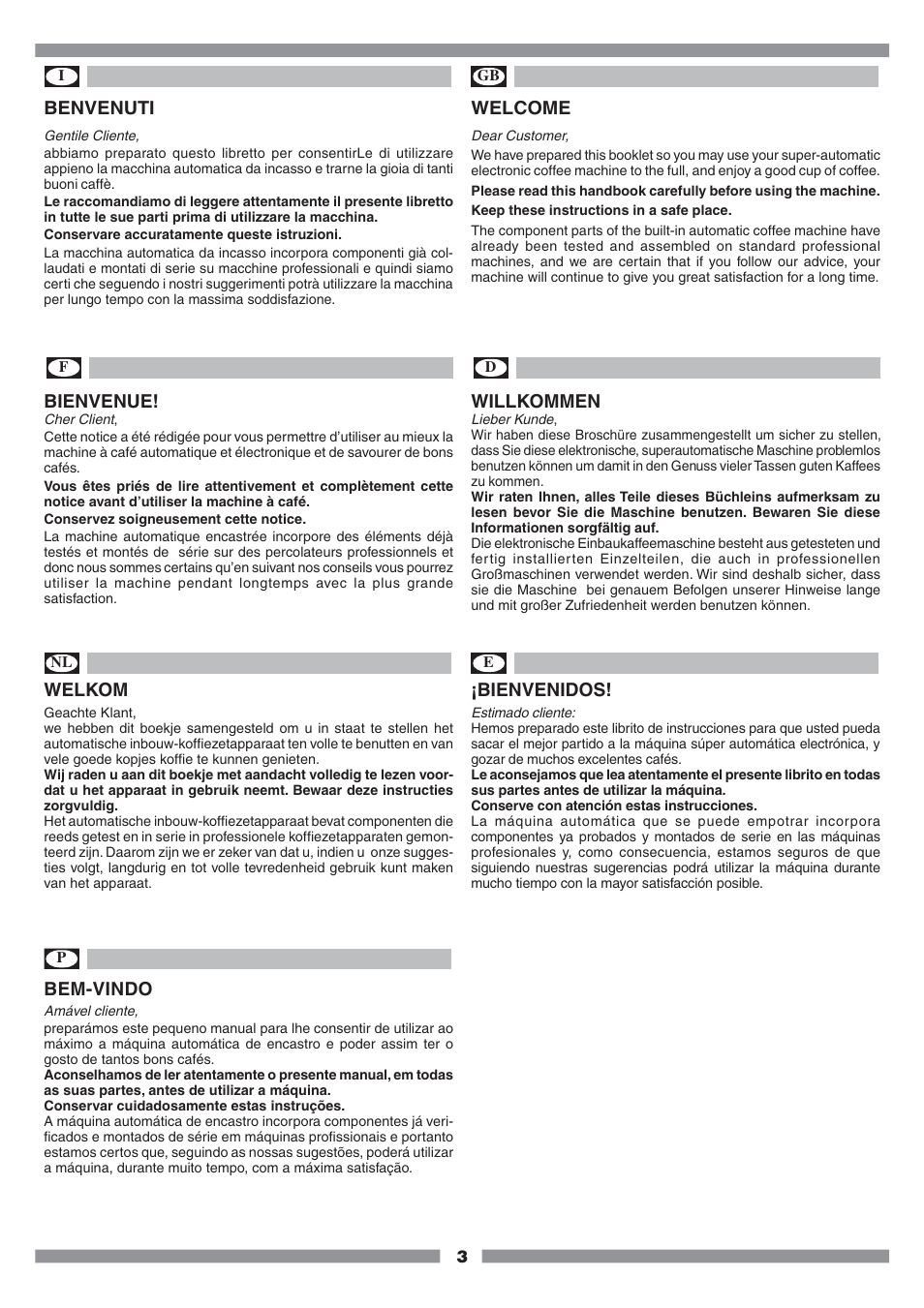 Mamiya Built-In Automatic Electronic Coffee Machine SCM1 User Manual | Page 2 / 101