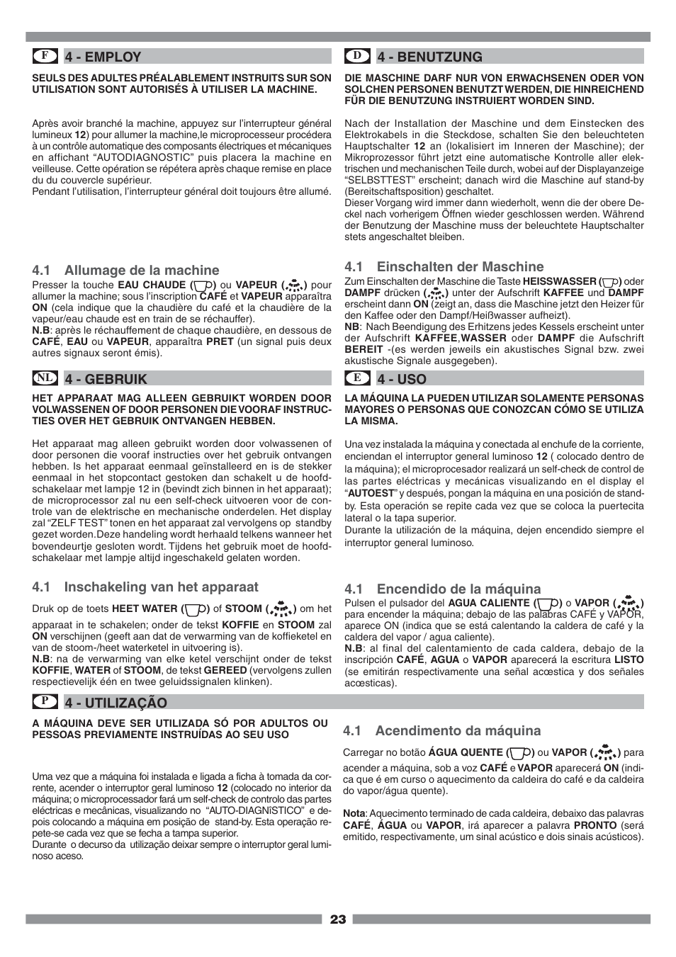 Mamiya Built-In Automatic Electronic Coffee Machine SCM1 User Manual | Page 22 / 101