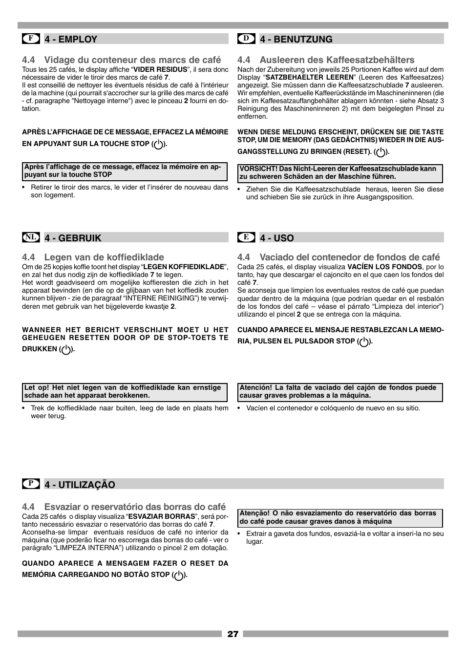 Mamiya Built-In Automatic Electronic Coffee Machine SCM1 User Manual | Page 26 / 101