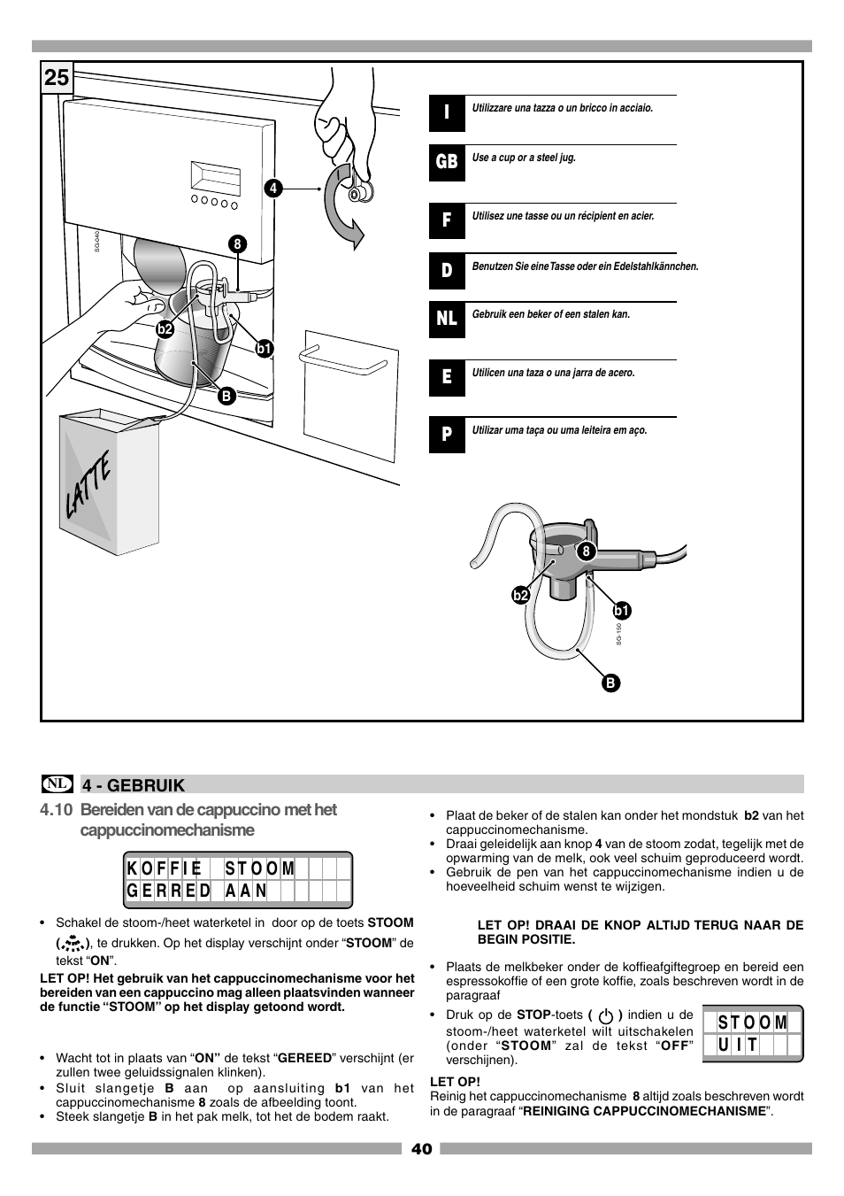 Mamiya Built-In Automatic Electronic Coffee Machine SCM1 User Manual | Page 39 / 101