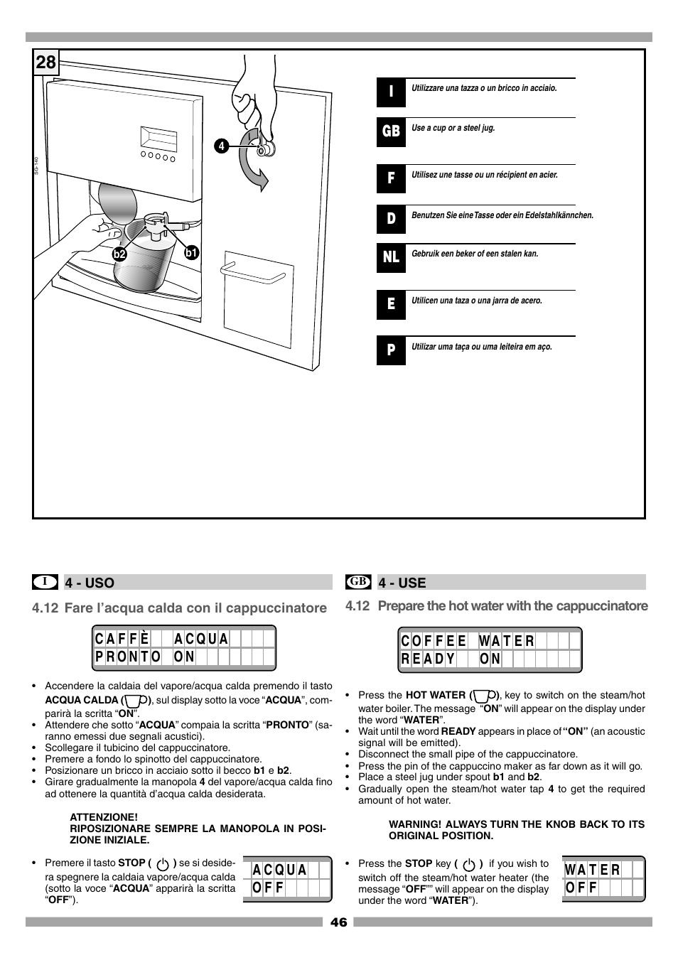 Mamiya Built-In Automatic Electronic Coffee Machine SCM1 User Manual | Page 45 / 101
