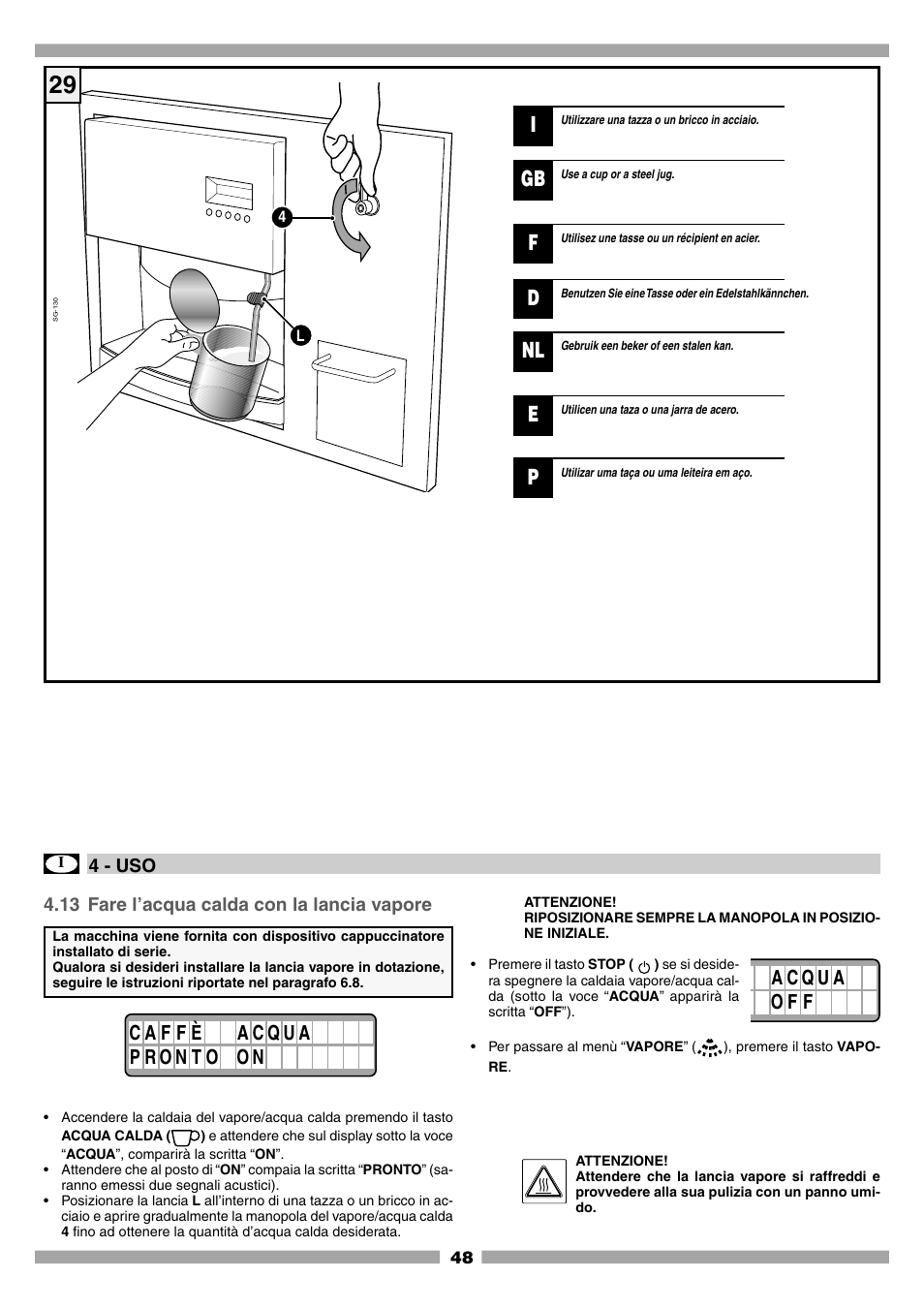 Mamiya Built-In Automatic Electronic Coffee Machine SCM1 User Manual | Page 47 / 101