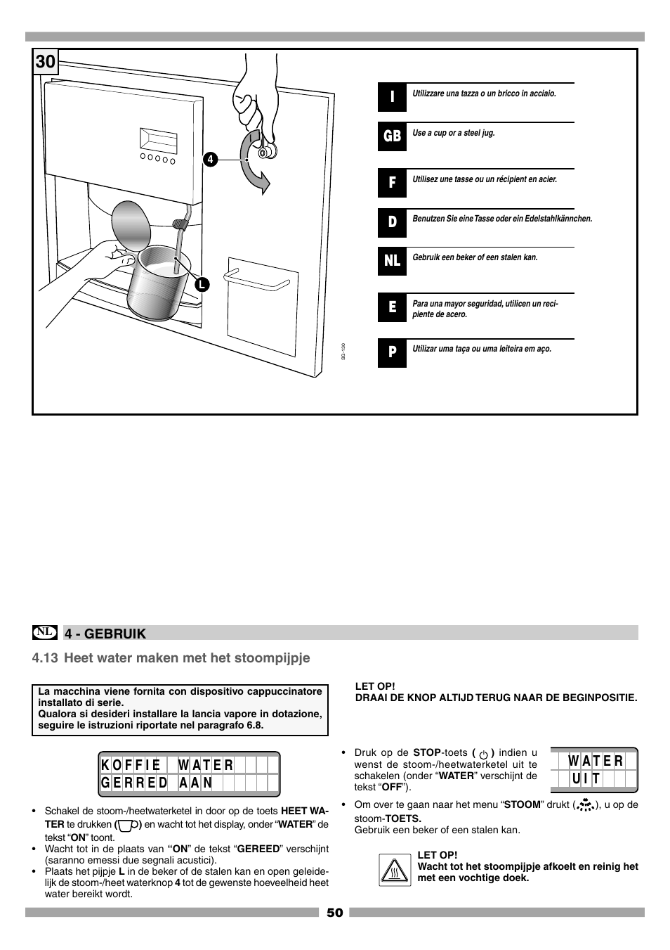 Mamiya Built-In Automatic Electronic Coffee Machine SCM1 User Manual | Page 49 / 101