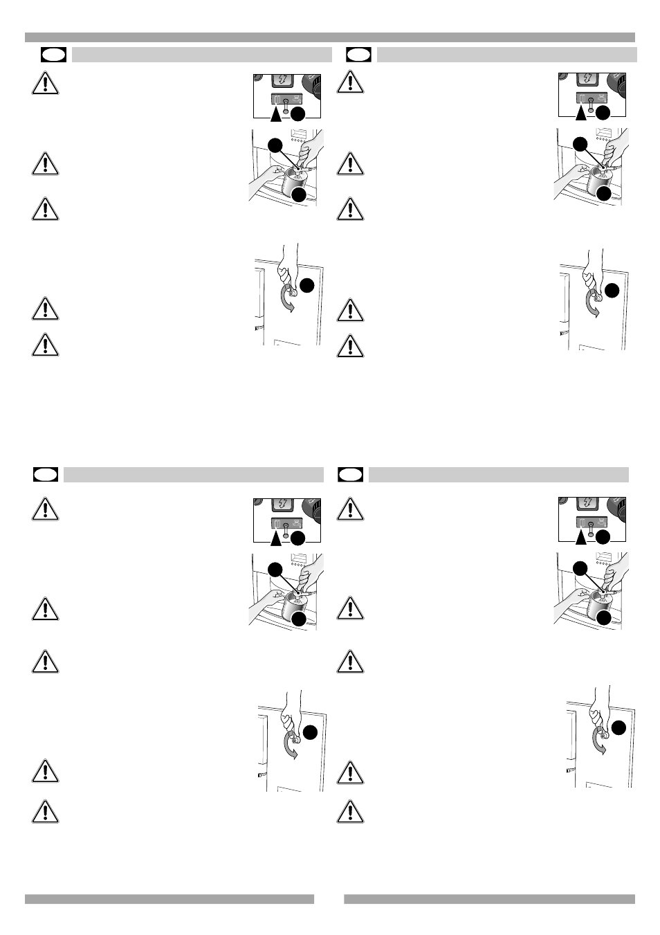 6 - manutenzione, 6 - mantenance, 6 - entretien | 6 - wartung | Mamiya Built-In Automatic Electronic Coffee Machine SCM1 User Manual | Page 79 / 101