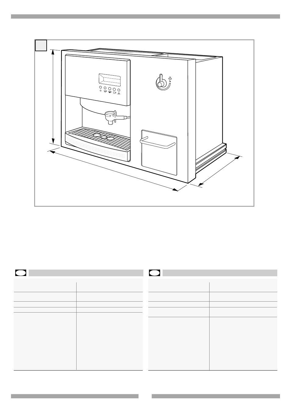 8 - caratteristiche tecniche, 8 - technical characteristics | Mamiya Built-In Automatic Electronic Coffee Machine SCM1 User Manual | Page 99 / 101